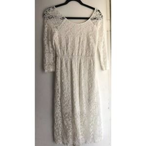 Free People White Lace Dress Size XS